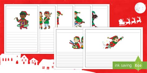 Elf Themed Writing Frames (teacher made) - Twinkl