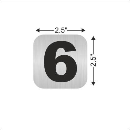 Hardika Creation Stainless Steel Floor Sign "6" (With Logo) Sign With 2 ...