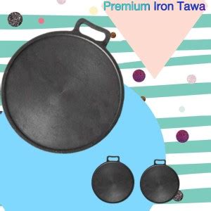 Ignero IRON DOSA TAWA FLAT DESIGN Black 181 Tawa 26 cm diameter Price ...