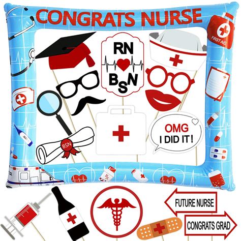 Nurse Graduation Photo Booth Props and Inflatable Selfie Frame - NO DIY ...
