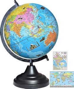 SPECTO Globe Hight 12"=30.4 cm, Diameter 8"=20.32 cm, India Map, World ...