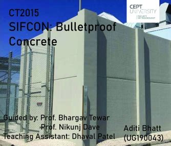 SIFCON: Bullet-proof Concrete | CEPT - Portfolio