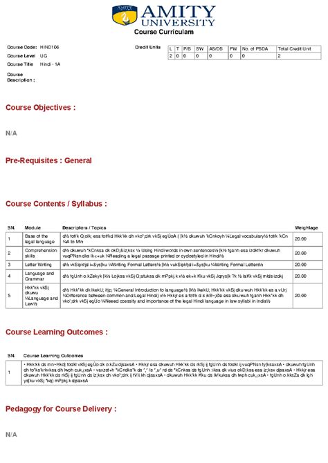 Course Curriculum - . Bennsn - Course Objectives : Pre-Requisites ...
