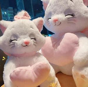 CuddleNest Merry Cat Soft Toy – Cute White Kitty Plush with Pink Heart ...