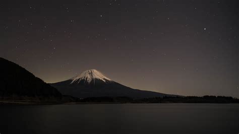 1920x1080 Mount Fuji Lake Tanuki Night Relaxing View Laptop Full HD ...
