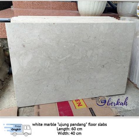 Jual Lembaran lantai marmer putih ujung pandang 60x40 bijian - Kab ...