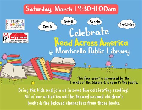 Read Across America Celebration, 205 E Grand St, Monticello, IA, United ...