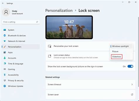 Image result for How to Set Up Lock Screen Slideshow