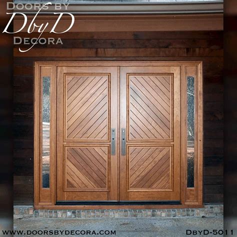 Custom Modern Solid Double Doors Solid Wood Entry - Doors by Decora