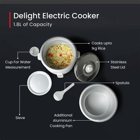 Prestige Prwcs 1.2 500-Watt Electric Rice Cooker (White), 1.2 Liter