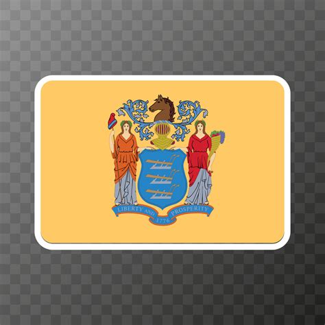 New Jersey state flag. Vector illustration. 21822980 Vector Art at Vecteezy