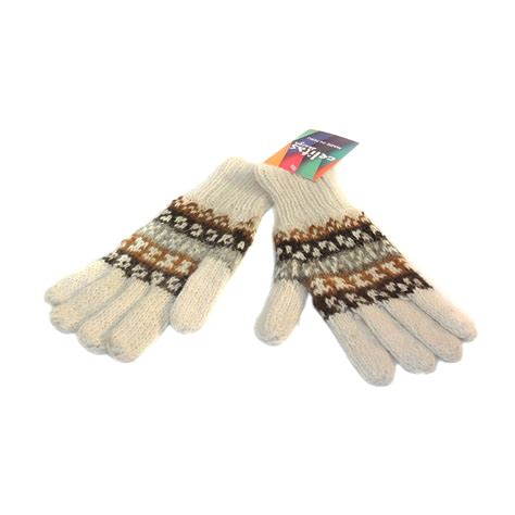 Buy GLOVES alpaca 100% rustic made in PERU white dsg31 at Amazon.in