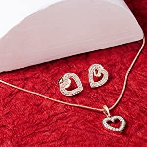 ZAVERI PEARLS Rose Gold Dazzling Baguette Cubic Zirconia Necklace ...