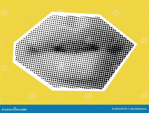 Clip Art Set Mouth And Lips, Smile, Tongue, Dots Punk Y2k Black And ...