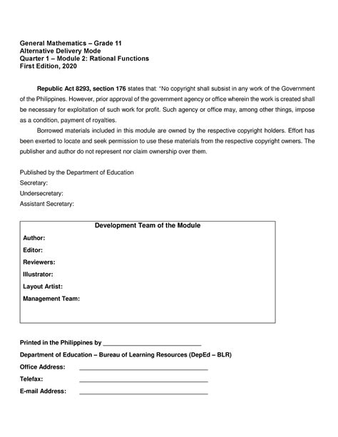 Image result for Gen Math Grade 11 Rational Function