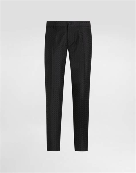 Micro pattern jacquard trousers
