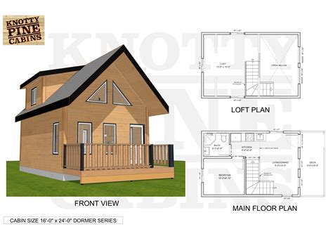 16x24 Log Cabin Open Floor Plan