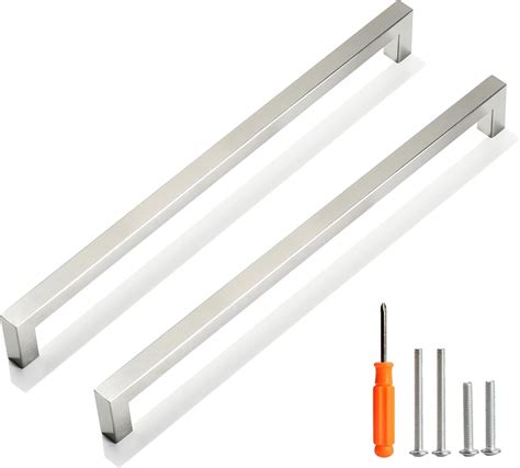 Redunest Cabinet Pulls Brushed Nickel Cabinet Handles Square Drawer ...