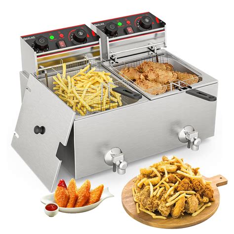 Oarlike Commercial Electric Deep Fryer 2 Baskets 2 x 6.3QT6L India | Ubuy