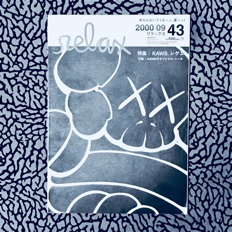 Kaws KAWS RELAX MAGAZINE 2000 Japan Sticker Sheet Running Chum | Grailed