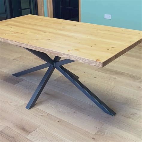Rustic Dining Table Set - Spider leg Frame – Masterplank UK
