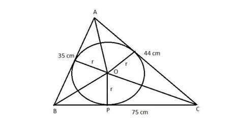 ABC is a inscribe Triangle of a circle of radius 5cm, √A = 45°. Find ...