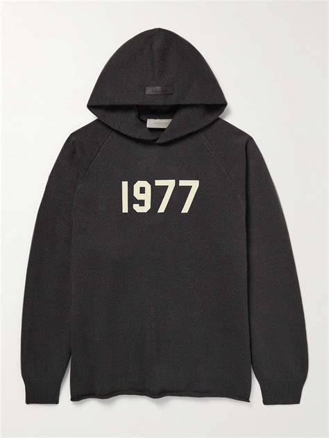 Essentials Black ‘1977’ Hoodie