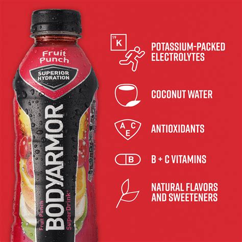 BODYARMOR Sports Drink Fruit Punch, 12 fl oz, 18 Pack - Walmart.com