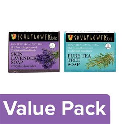 Soulflower Lavender Soap 150 g + Pure Tea Tree Soap 150 g – Fetch N Buy