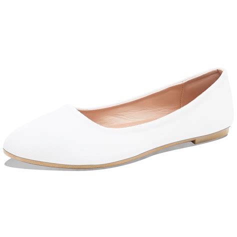 AOMAIS Women Ballet Flats Classic Faux Suede Pointed Toe Dress Shoes ...