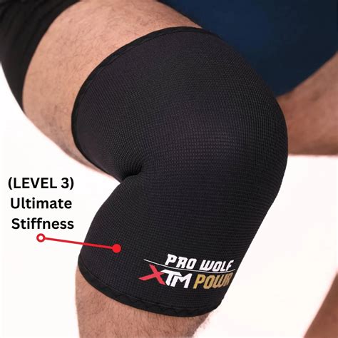 XTM POWR 7mm Knee Sleeves Powerlifting (Level 3)-BLACK | PRO WOLF