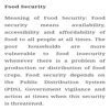 write short note on food security - Brainly.in