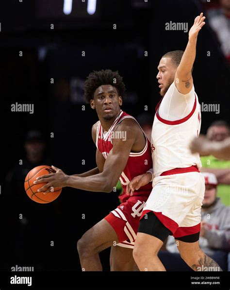 Nebraska's C.J. Wilcher, right, guards against Indiana's Kaleb Banks during the first half of an ...