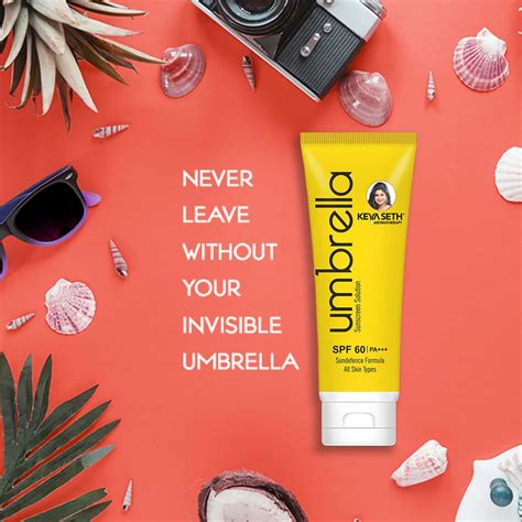 Buy KEYA SETH AROMATHERAPY UMBRELLA SUNSCREEN SOLUTION SPF 60 UVB & PA ...