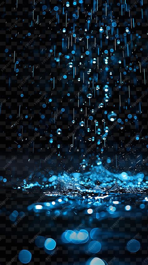 Premium PSD | Flood Radiant Rain With Flood Droplets and Blue Disaster ...