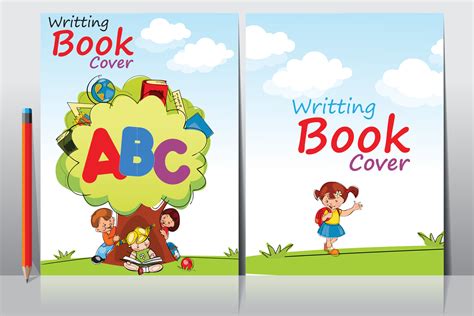 School Writing book cover design 16529329 Vector Art at Vecteezy