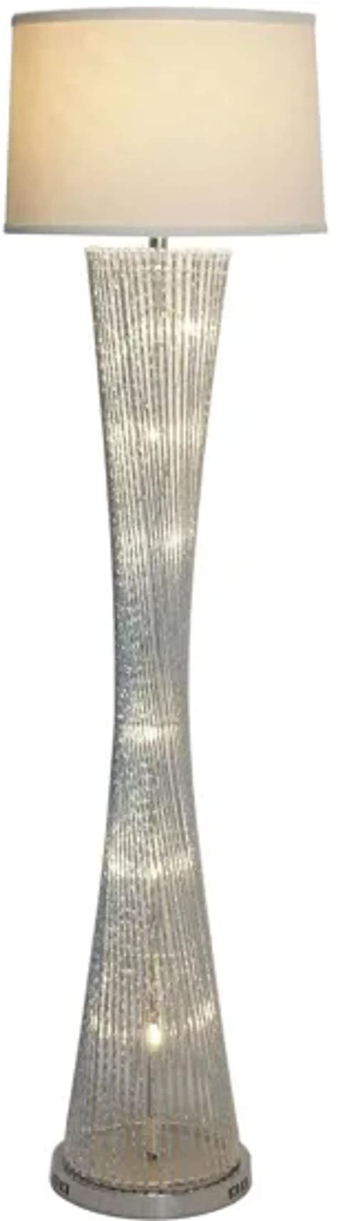 Chrome Spiral Base Floor Lamp by Raymour & Flanigan | Furniture.com