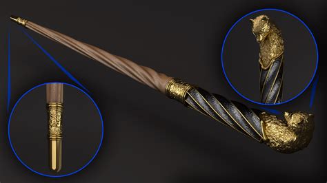 STL file Hogwarts Wands of the four houses - Hogwarts Mascot Wands 🏘️・Design to download and 3D ... - hogwarts wand quiz