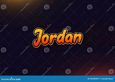 Country Name Jordan Text Design Stock Illustration - Illustration of distance, national: 259209951