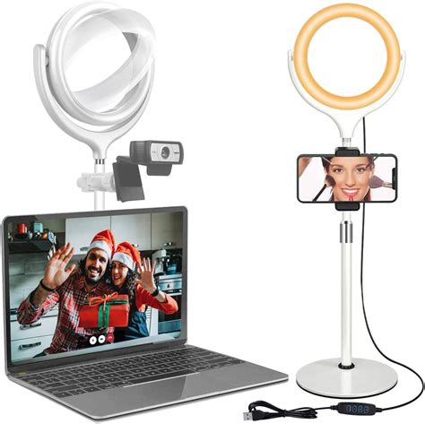 Buy Video Conference Lighting Kit for Zoom Meeting, Desktop Ring Light ...