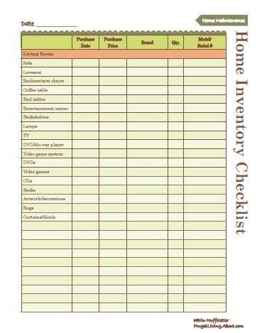Printable Home Inventory Checklist | Home inventory, Home management binder, Helpful hints