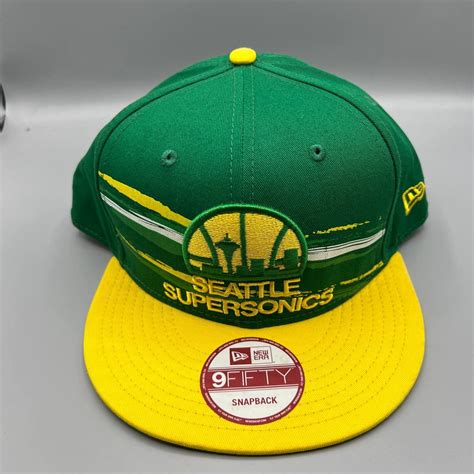New Era Seattle Supersonics Hat Men 9Fifty New Era NBA Snap Back Cap ...