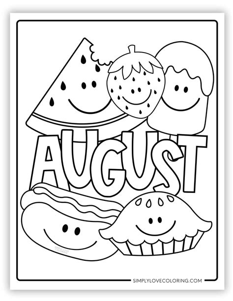 August coloring pages free pdf printables – Artofit