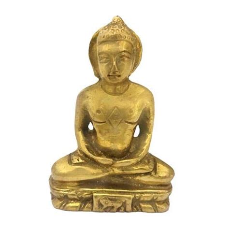 Buy Divya Mantra Jain Bhagwan God Sri Mahavir/Mahaveer Swami Brass Idol ...