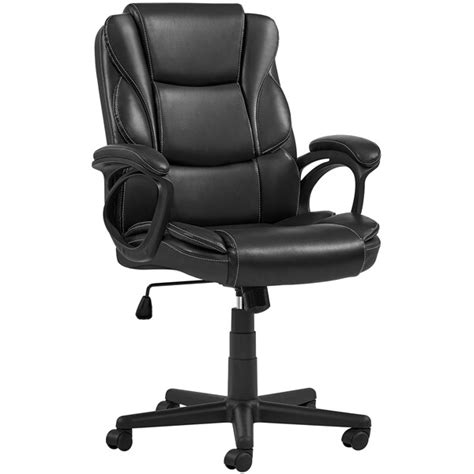 Buy High Back Leather Office Chair Executive Desk Chair Computer Swivel ...