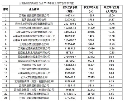 云南省属国企职工年薪披露！人均最高达..._手机新浪网