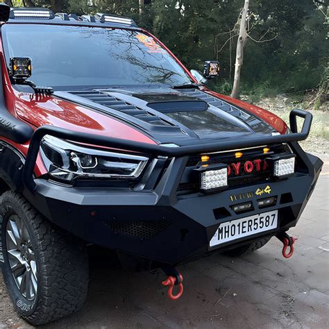 Customized Toyota Hilux Front Bumper - Predator F1 with Bull Bar ...