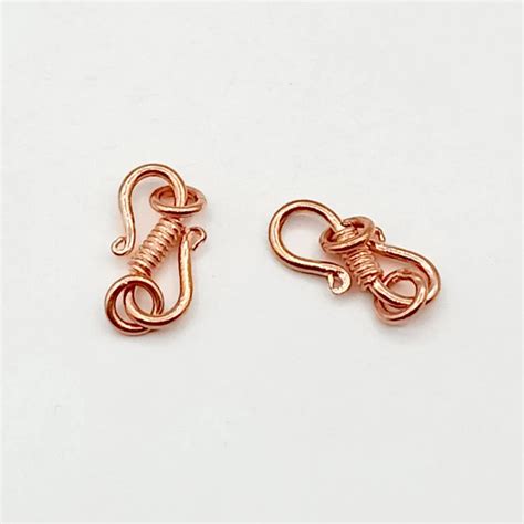 S Hook Lock Clasp with Jump Ring – Gold, Silver & Rose Gold Plated (2 ...