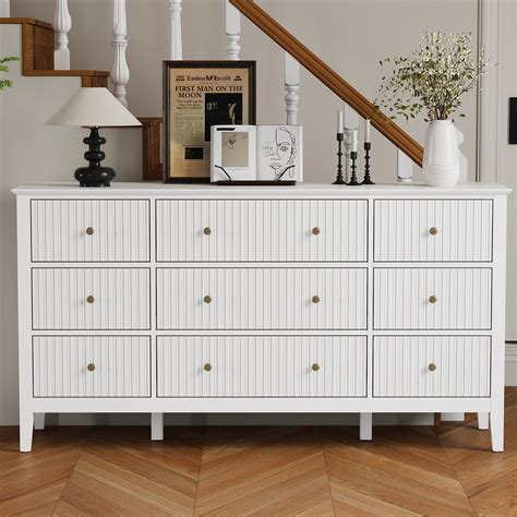 Lark Manor™ Amberrae White 9-Drawer Dresser & Reviews | Wayfair