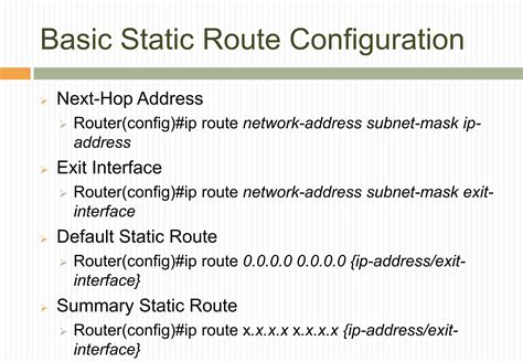 Image result for Static Route Command